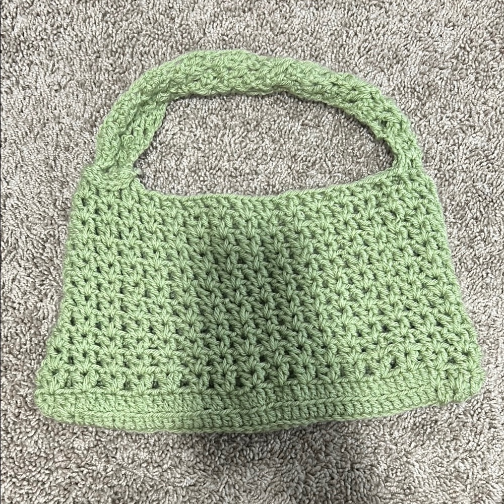 Green Crochet Handbag